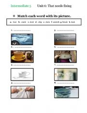 English Worksheet: Types of damages