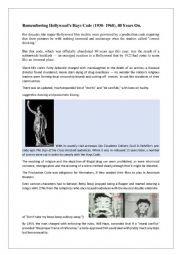 English Worksheet: Hollywood Hays Code