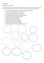 English Worksheet: Present perfect circles