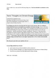 blog comment_Teens Thoughts on Climate Change