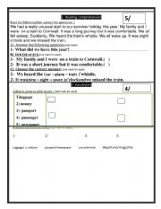 A test based on family and friends  course book 4