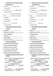 English Worksheet: present simple review