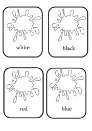 English Worksheet: Blank colour flashcards (to colour)