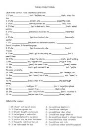 THIRD CONDITIONAL - EXERCISES