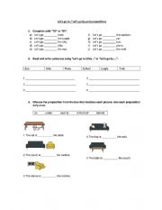 English Worksheet: Let�s go to, Let�s go by