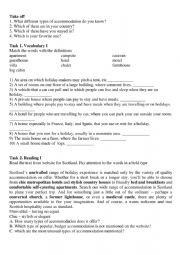 English Worksheet: Types of accommodation 2