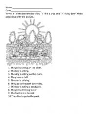 English Worksheet: Picture Description