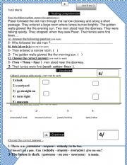 A summative test  test based on Macmillan English World book four 