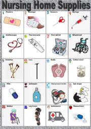 Nursing Home Supplies. Pictionary