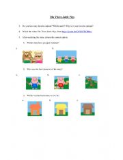 English Worksheet: The Three Little Pigs