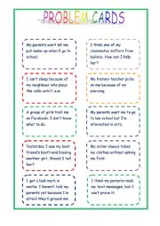 English Worksheet: Advice Card