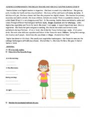 English Worksheet:  An English teacher in Argentina