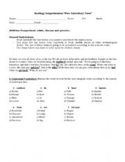 English Worksheet: Canterbury Tales Assessment