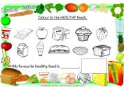 English Worksheet: healthy food