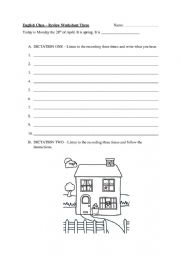 English Worksheet: Session one