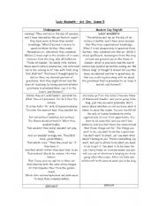 English Worksheet: Macbeth