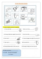 English Worksheet: Money - How much?