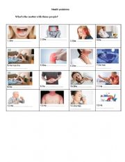 English Worksheet: Health problems