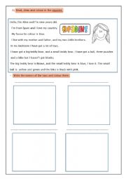 English Worksheet: Reading Comprehension