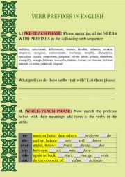 English Worksheet: VERB PREFIXES [word formation]