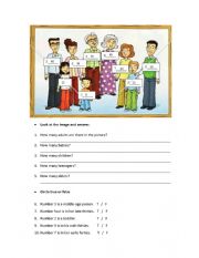 English Worksheet: There is - There are with age vocabulary