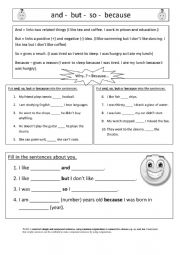 English Worksheet: connectors 