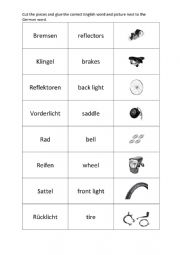 English Worksheet: Parts of a bike