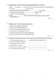 English Worksheet: Comparatives and superlatives