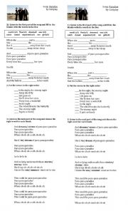 Coldplay Paradise Lyrics - ESL worksheet by isabelaaadias