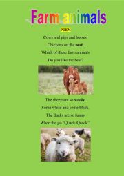 Farm animals poem