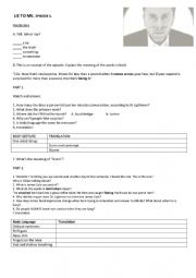 English Worksheet: Lie to me, pilot episode