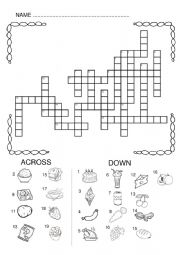 FOOD CROSSWORD