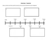 English Worksheet:  Timeline work sheet
