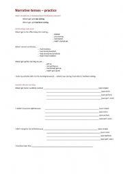 English Worksheet: Narrative tenses