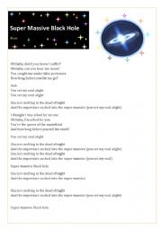 English Worksheet: Super Massive Black Hole - Muse