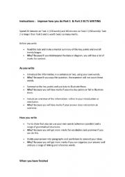English Worksheet: How to Improve IELTS Writing ( Pie Chart / Agree Disagree Essay )