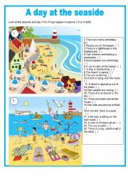 English Worksheet: Picture description - At the seaside
