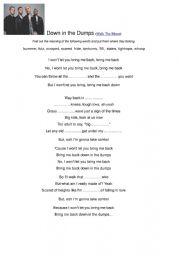 English Worksheet: Walk The Moon: Down In The Dumps
