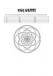 English Worksheet: Colours 
