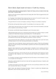 English Worksheet: BBC Storm Gloria