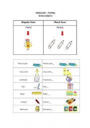 English Worksheet: Singular - Plural  Form 