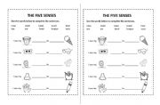 English Worksheet: The five senses