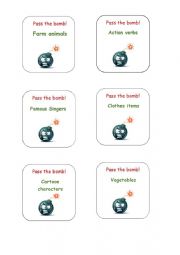 English Worksheet: Warm up (game).