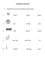 Vocabulary Exercise
