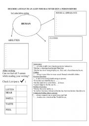 English Worksheet: descriptive writing