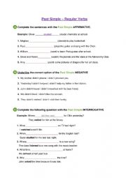 Past Simple - Revision Worksheet