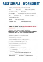 English Worksheet: Review Past Simple
