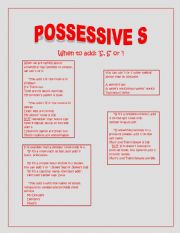 Possessive S