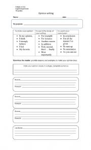 opinion essay liveworksheets
