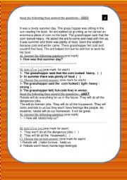 English Worksheet: some short reading passages for reading quizzes part 2